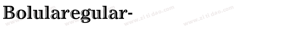 Bolularegular字体转换