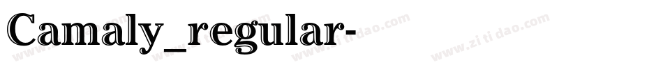 Camaly_regular字体转换