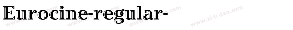 Eurocine-regular字体转换