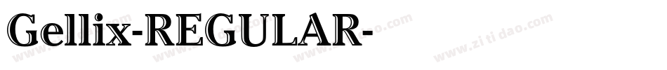Gellix-REGULAR字体转换