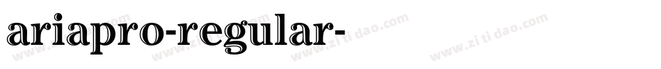 ariapro-regular字体转换