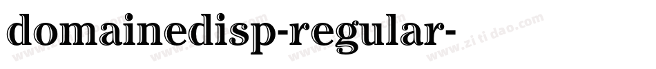 domainedisp-regular字体转换