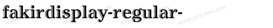 fakirdisplay-regular字体转换