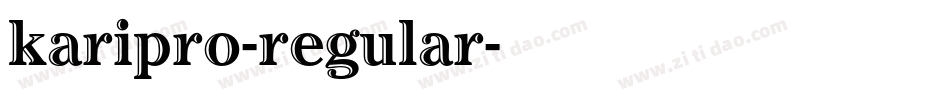 karipro-regular字体转换