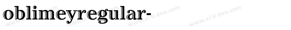 oblimeyregular字体转换