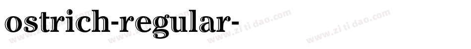 ostrich-regular字体转换