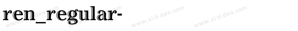 ren_regular字体转换
