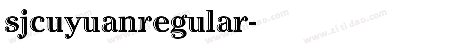 sjcuyuanregular字体转换