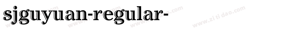 sjguyuan-regular字体转换