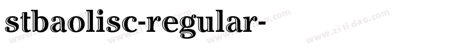 stbaolisc-regular字体转换