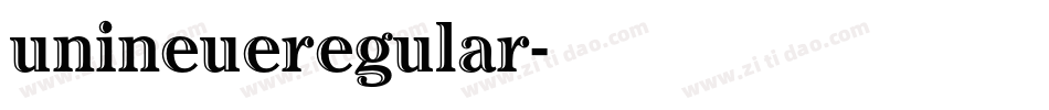 unineueregular字体转换