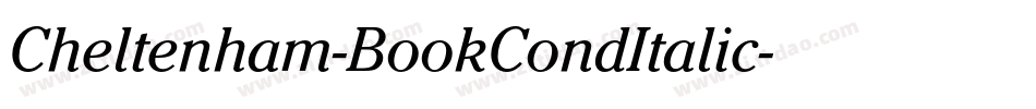 Cheltenham-BookCondItalic字体转换