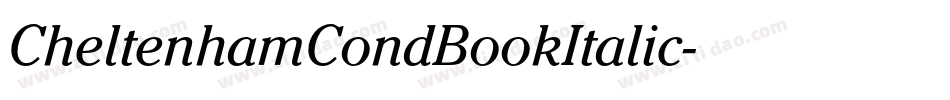 CheltenhamCondBookItalic字体转换