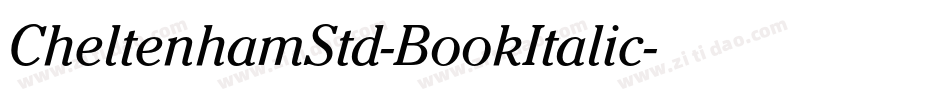CheltenhamStd-BookItalic字体转换