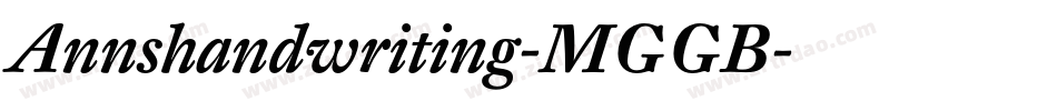 Annshandwriting-MGGB字体转换