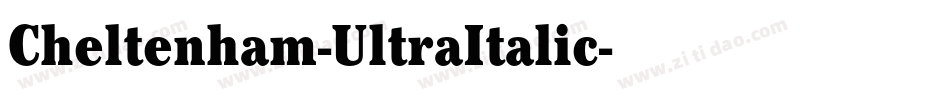 Cheltenham-UltraItalic字体转换