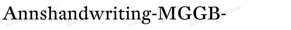 Annshandwriting-MGGB字体转换