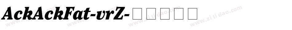 AckAckFat-vrZ字体转换