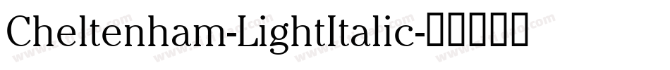 Cheltenham-LightItalic字体转换