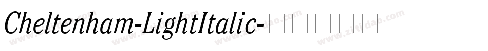 Cheltenham-LightItalic字体转换