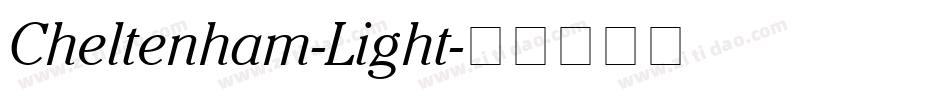 Cheltenham-Light字体转换