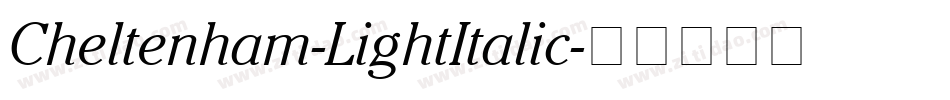 Cheltenham-LightItalic字体转换