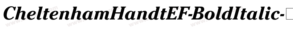 CheltenhamHandtEF-BoldItalic字体转换