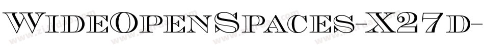 WideOpenSpaces-X27d字体转换