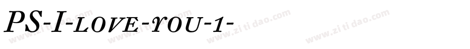PS-I-love-you-1字体转换