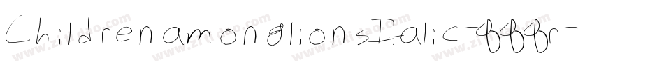 ChildrenamonglionsItalic-qqqr字体转换