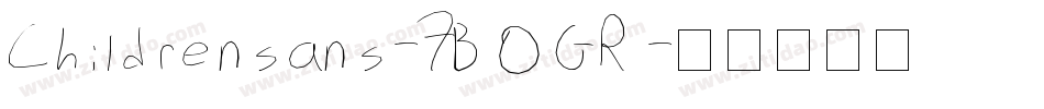 Childrensans-7BOGR字体转换
