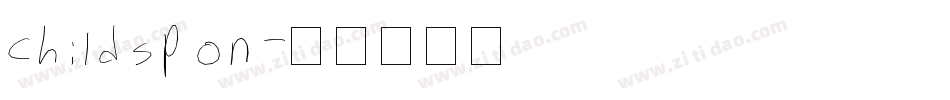 childspon字体转换