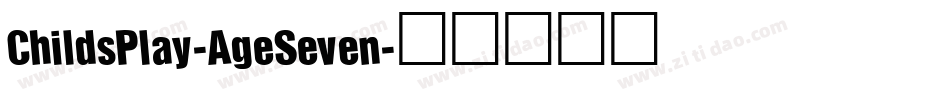 ChildsPlay-AgeSeven字体转换