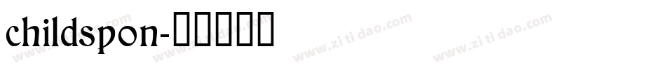 childspon字体转换