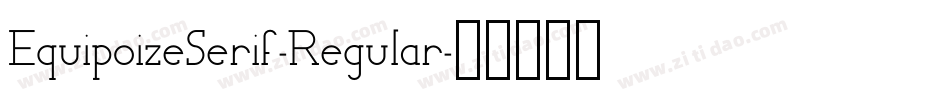EquipoizeSerif-Regular字体转换