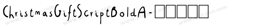 ChristmasGiftScriptBoldA字体转换