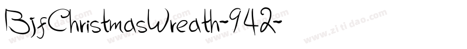 BjfChristmasWreath-942字体转换