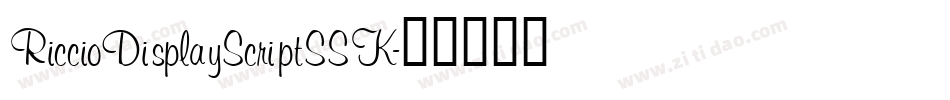 RiccioDisplayScriptSSK字体转换