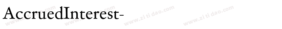 AccruedInterest字体转换