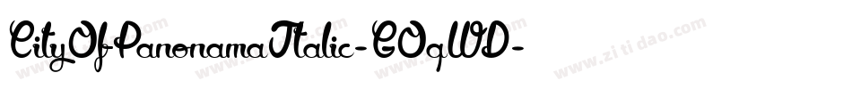 CityOfPanonamaItalic-GOqWD字体转换