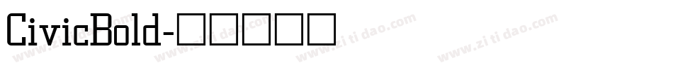 CivicBold字体转换