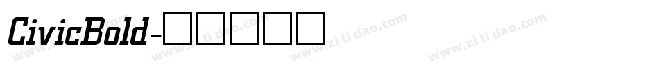 CivicBold字体转换
