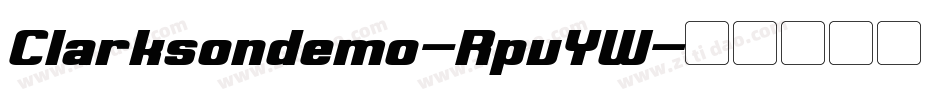 Clarksondemo-RpvYW字体转换