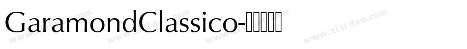 GaramondClassico字体转换
