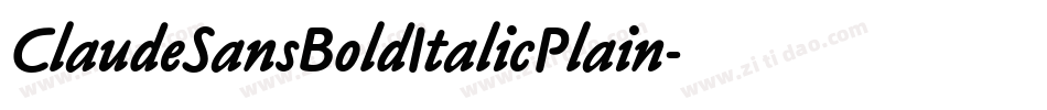 ClaudeSansBoldItalicPlain字体转换
