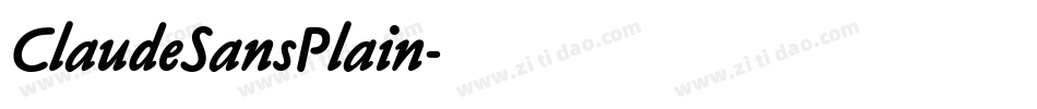 ClaudeSansPlain字体转换