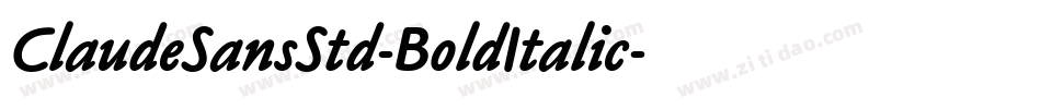 ClaudeSansStd-BoldItalic字体转换