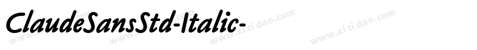 ClaudeSansStd-Italic字体转换