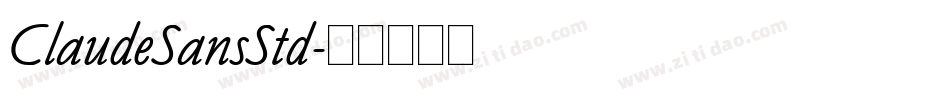 ClaudeSansStd字体转换