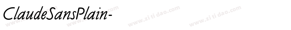 ClaudeSansPlain字体转换